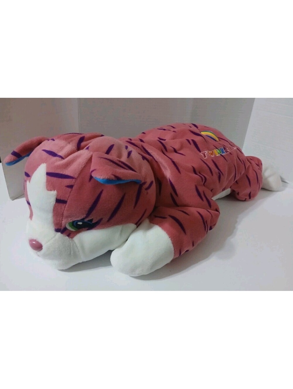 Vintage Rare Lisa Frank Large Pink Cat Twinkle Star Plush Stuffed Animal 22”